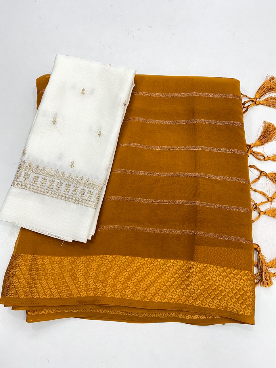Soft Georgette Fancy Saree (2729)