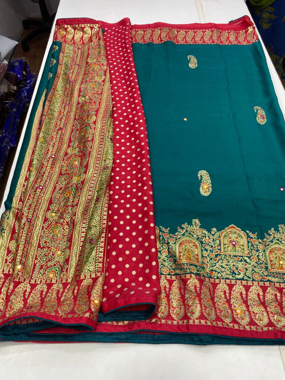 Fancy Pashmeena Saree (2749B)