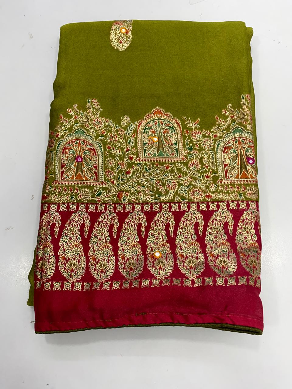 Fancy Pashmeena Saree (2749B)