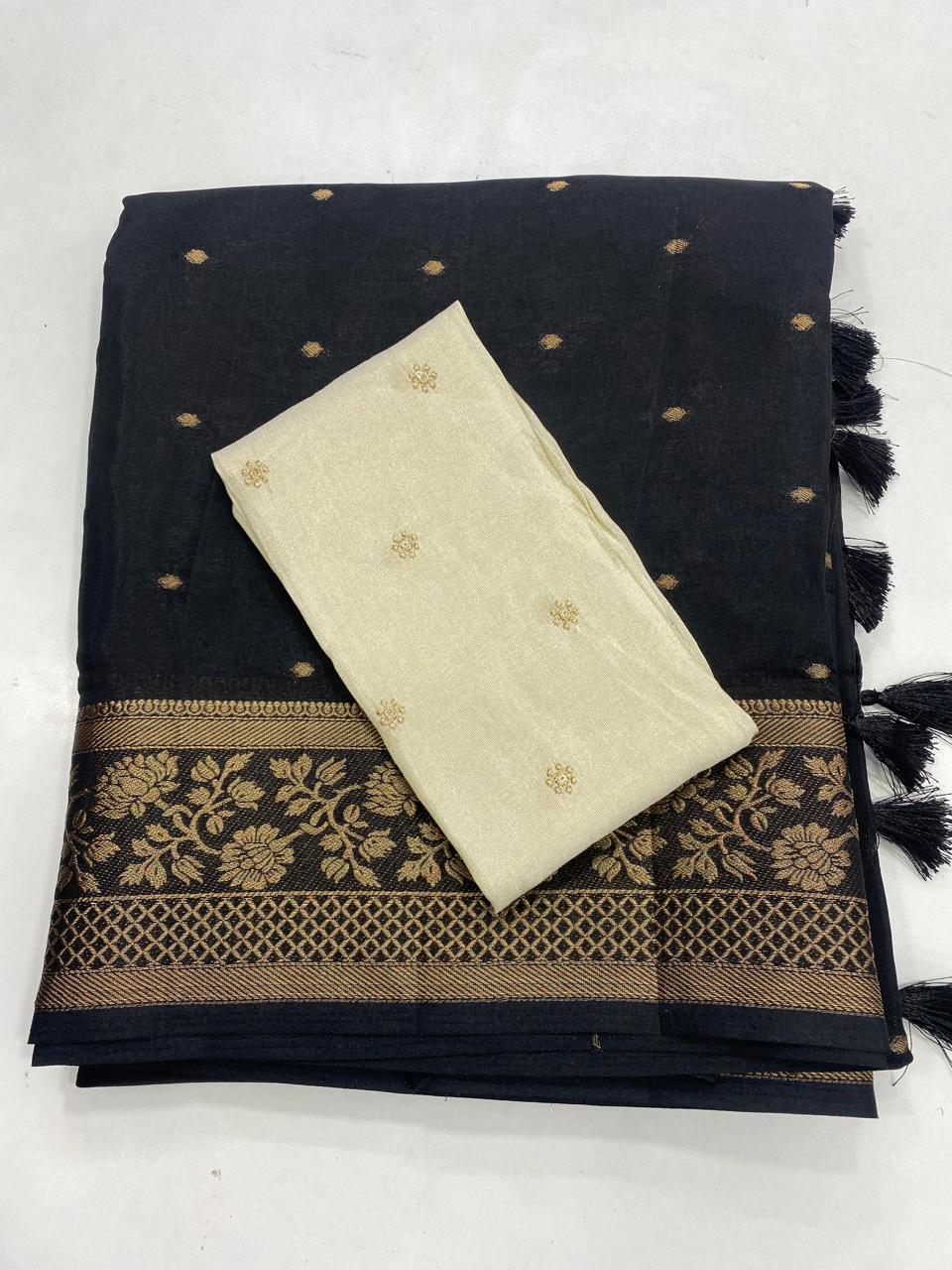 Crepe Georgette Butta Saree (2727)