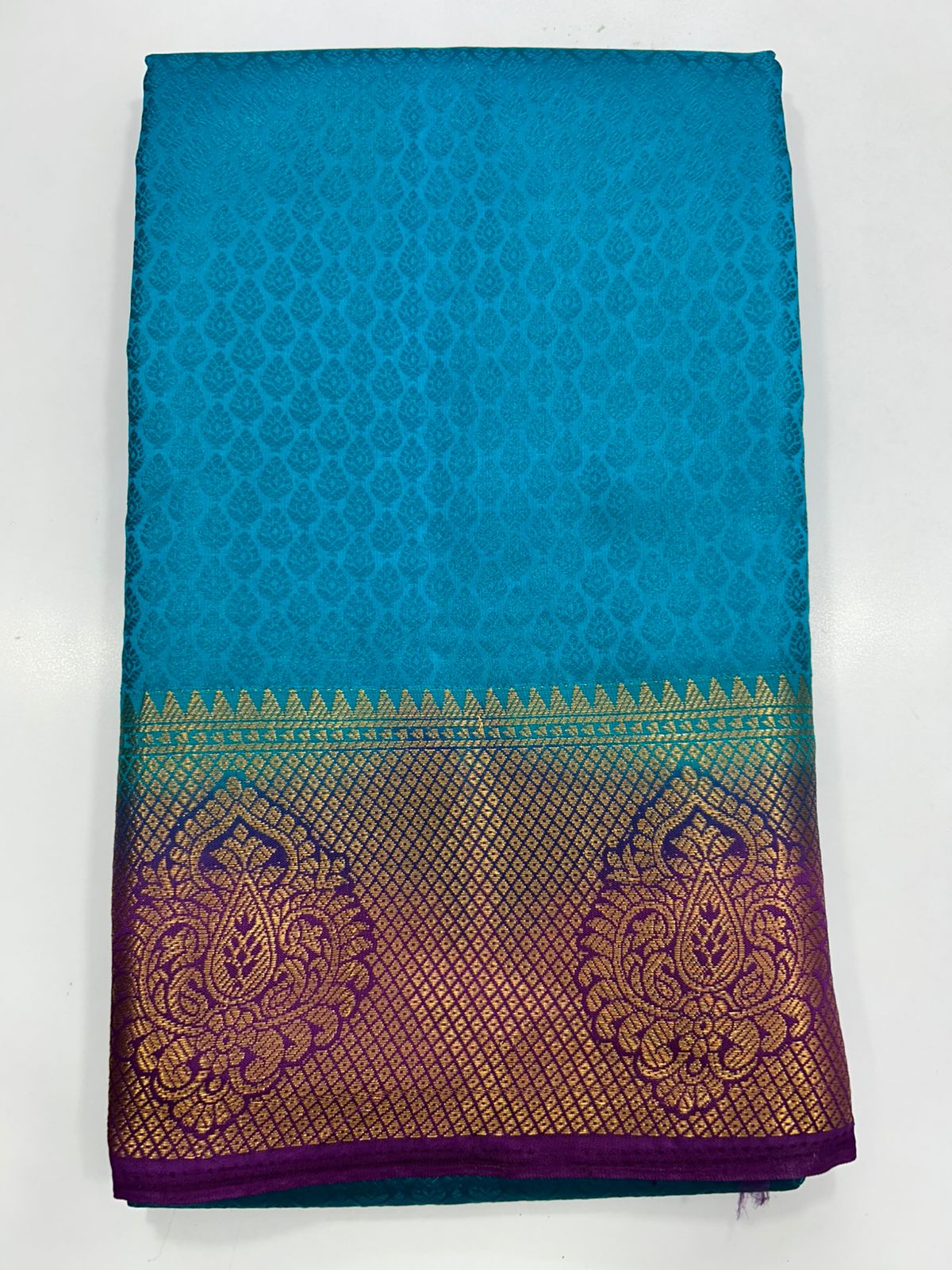 Semi Silk Embose Saree (1733)