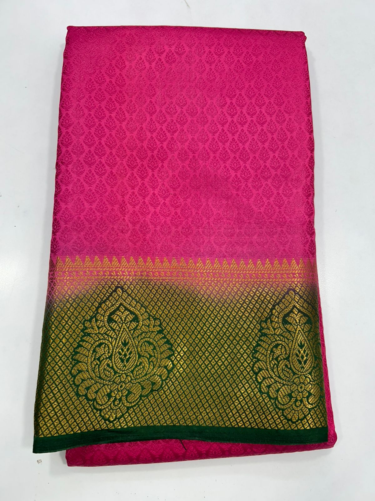 Semi Silk Embose Saree (1733)