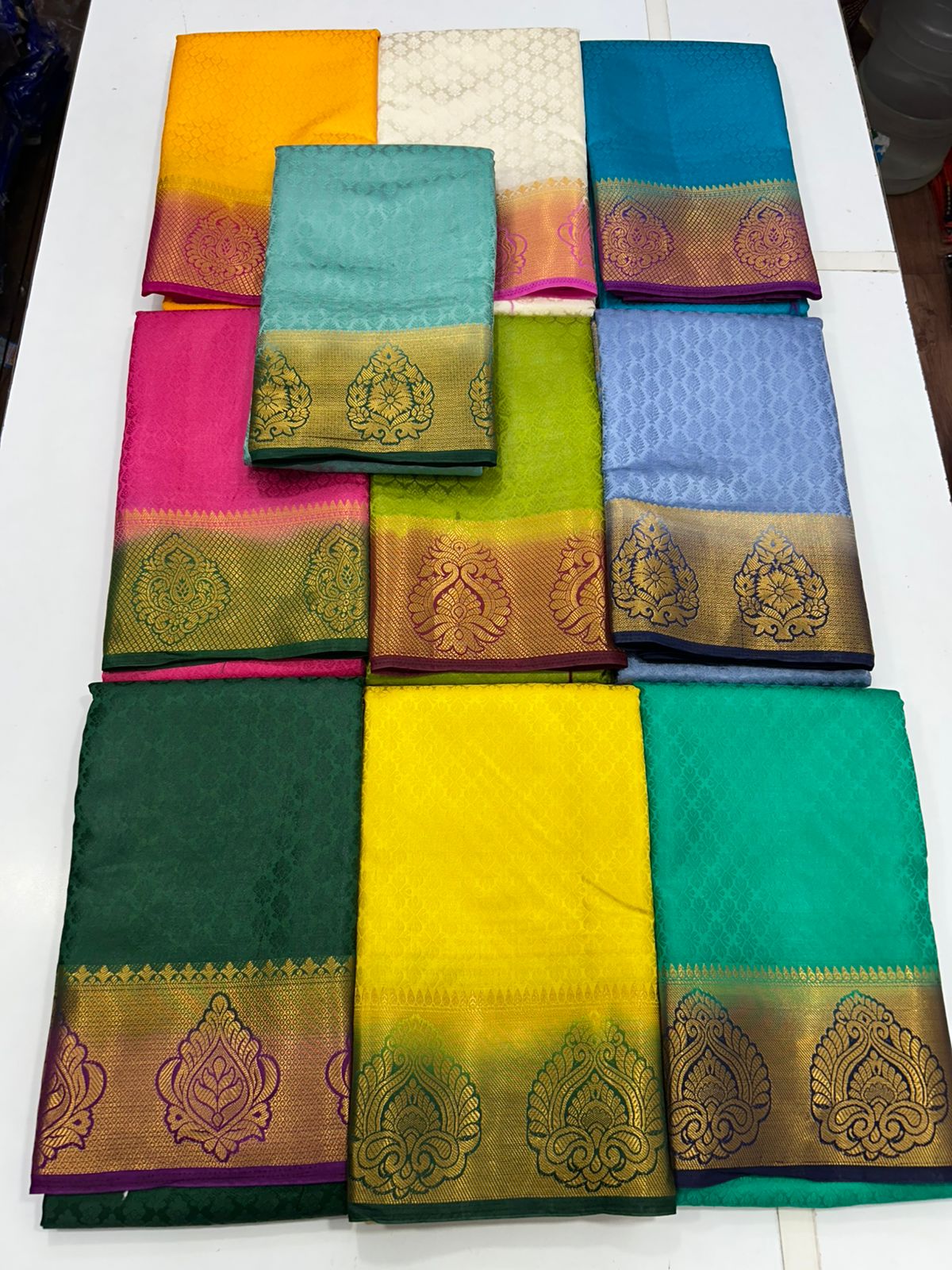 Semi Silk Embose Saree (1733)