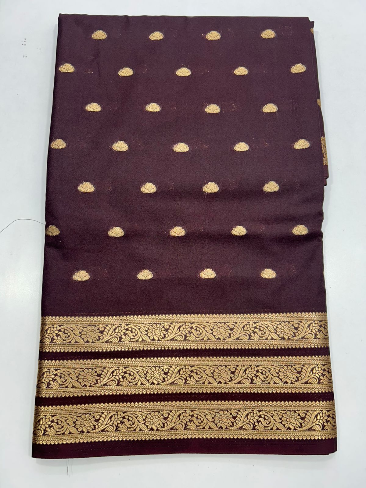 Crepe Georgette Self Saree (2778)
