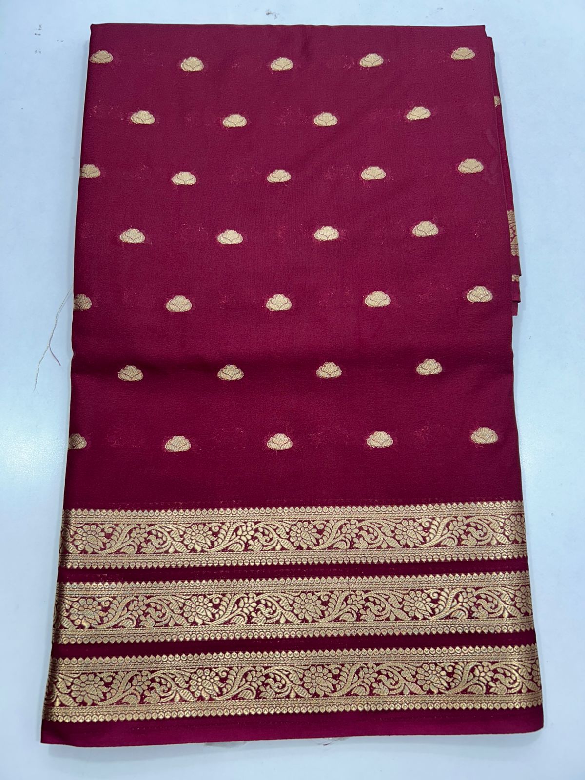 Crepe Georgette Self Saree (2778)