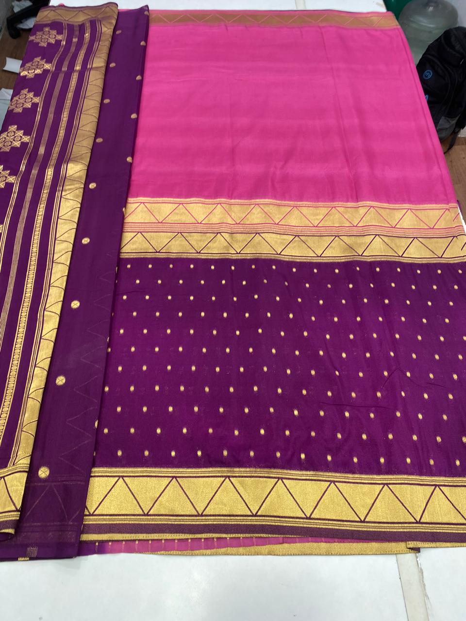 Khaddi Georgette Half N Half Saree (2785)