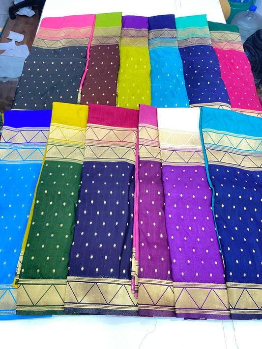 Khaddi Georgette Half N Half Saree (2785)