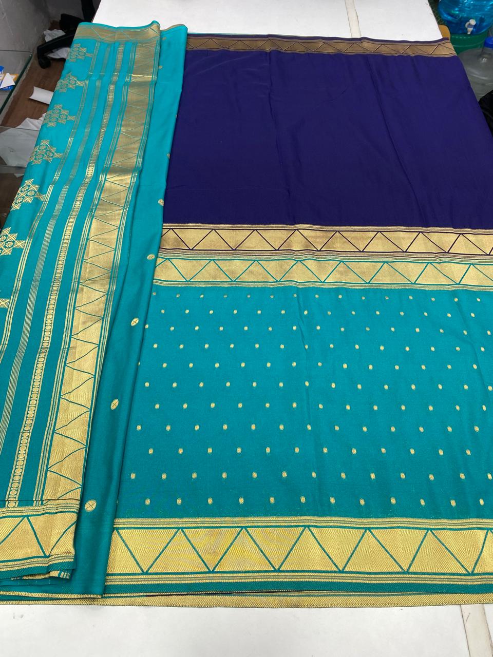Khaddi Georgette Half N Half Saree (2785)