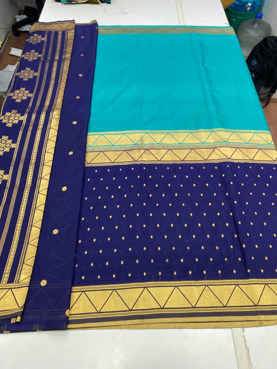 Khaddi Georgette Half N Half Saree (2785)