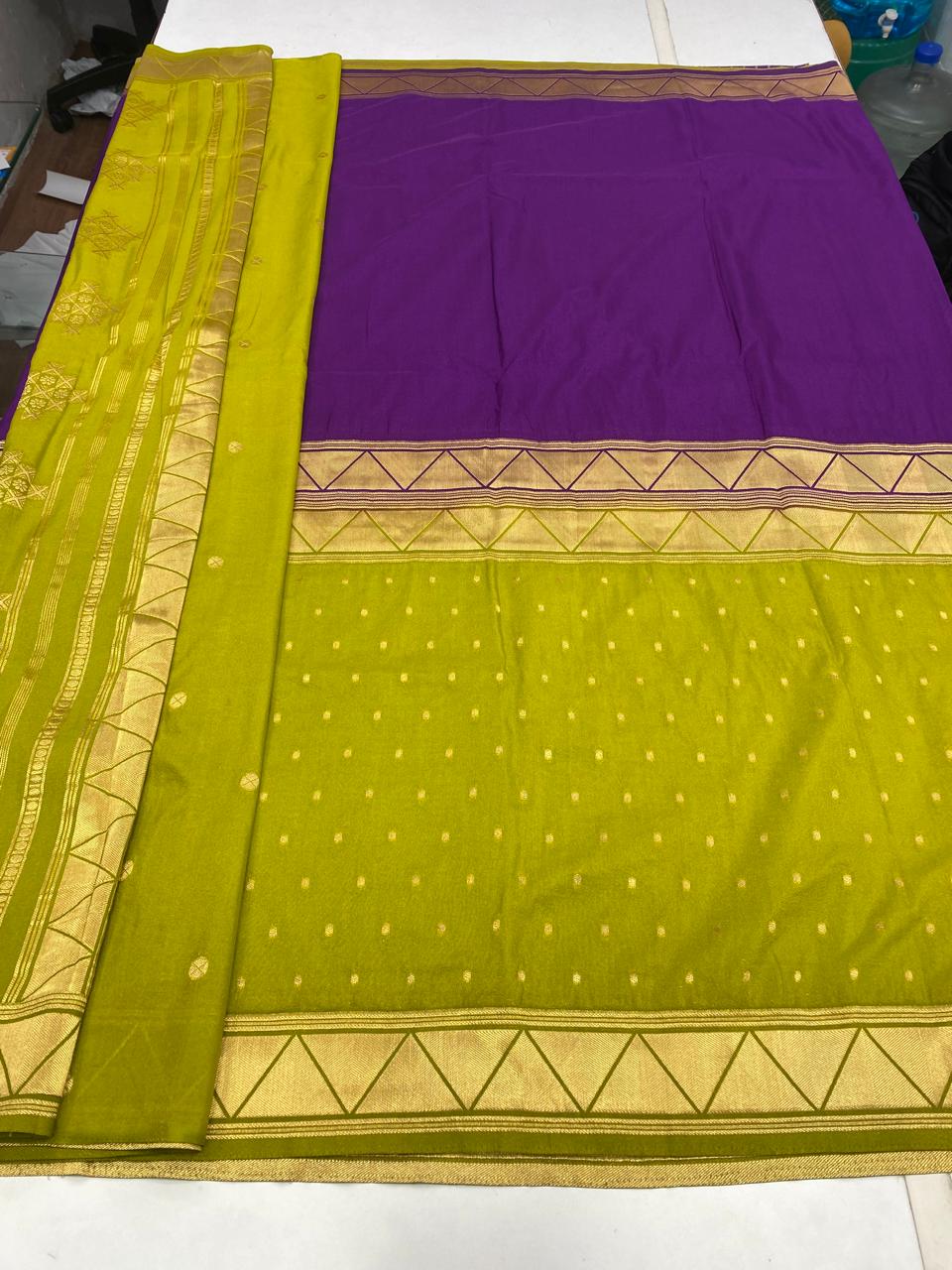 Khaddi Georgette Half N Half Saree (2785)