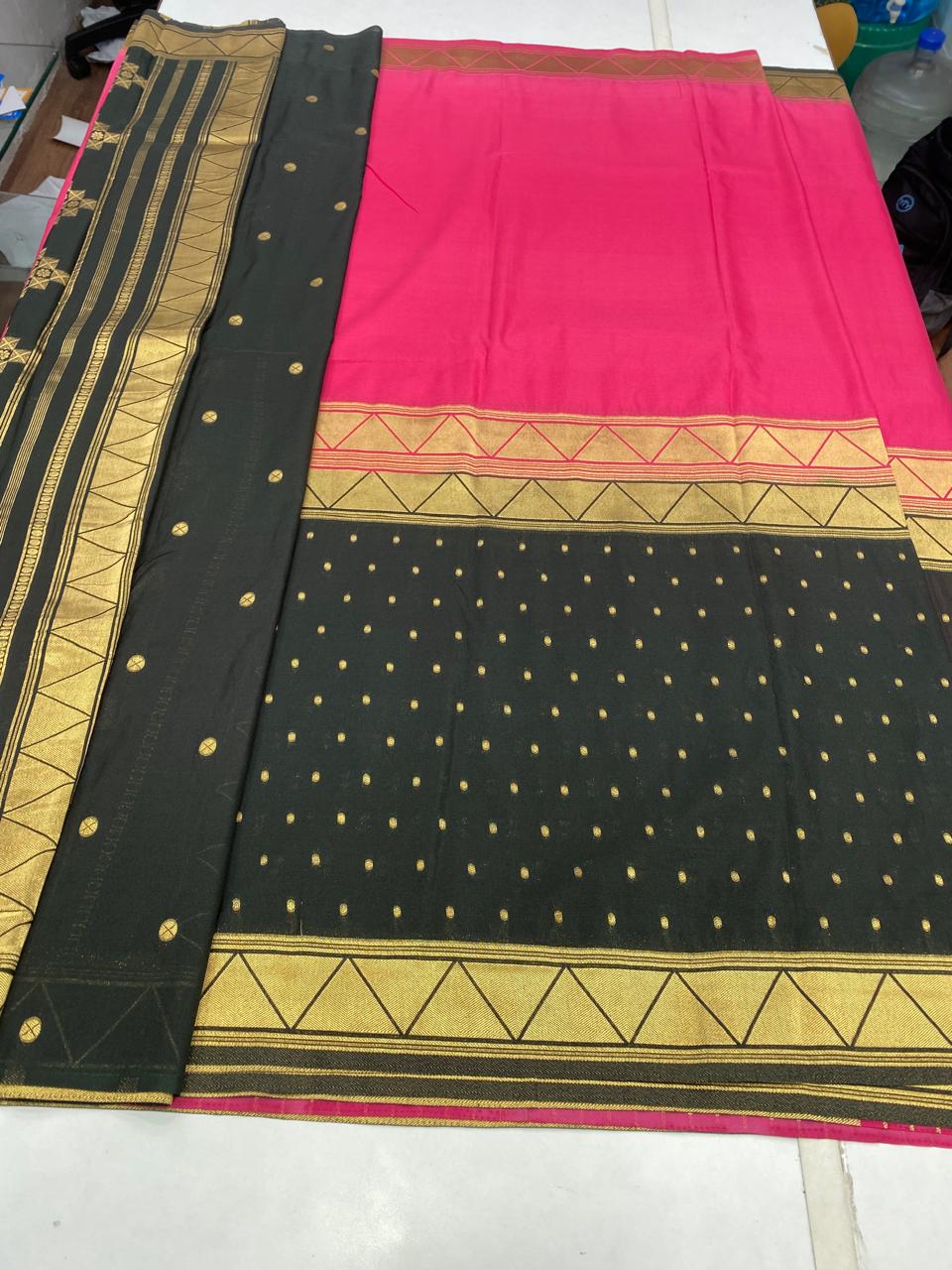 Khaddi Georgette Half N Half Saree (2785)
