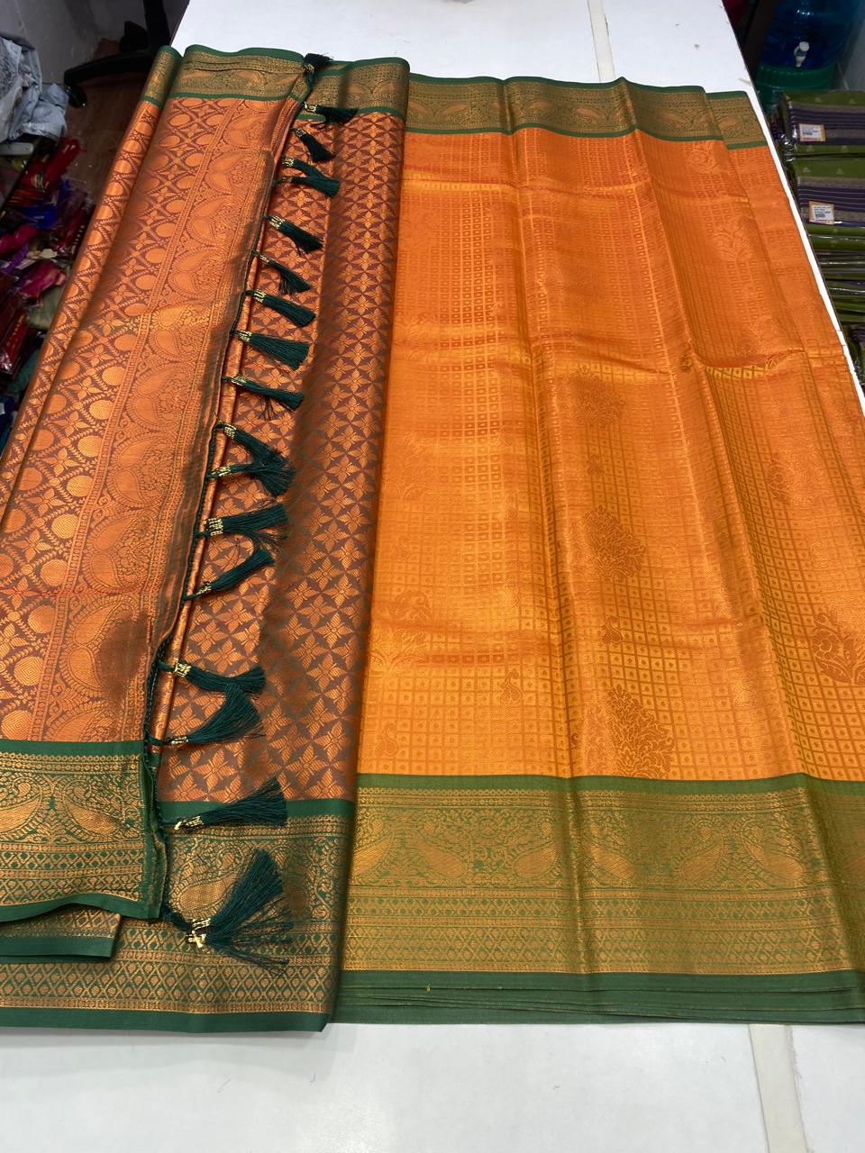 Semi Silk Broket Saree (2781)