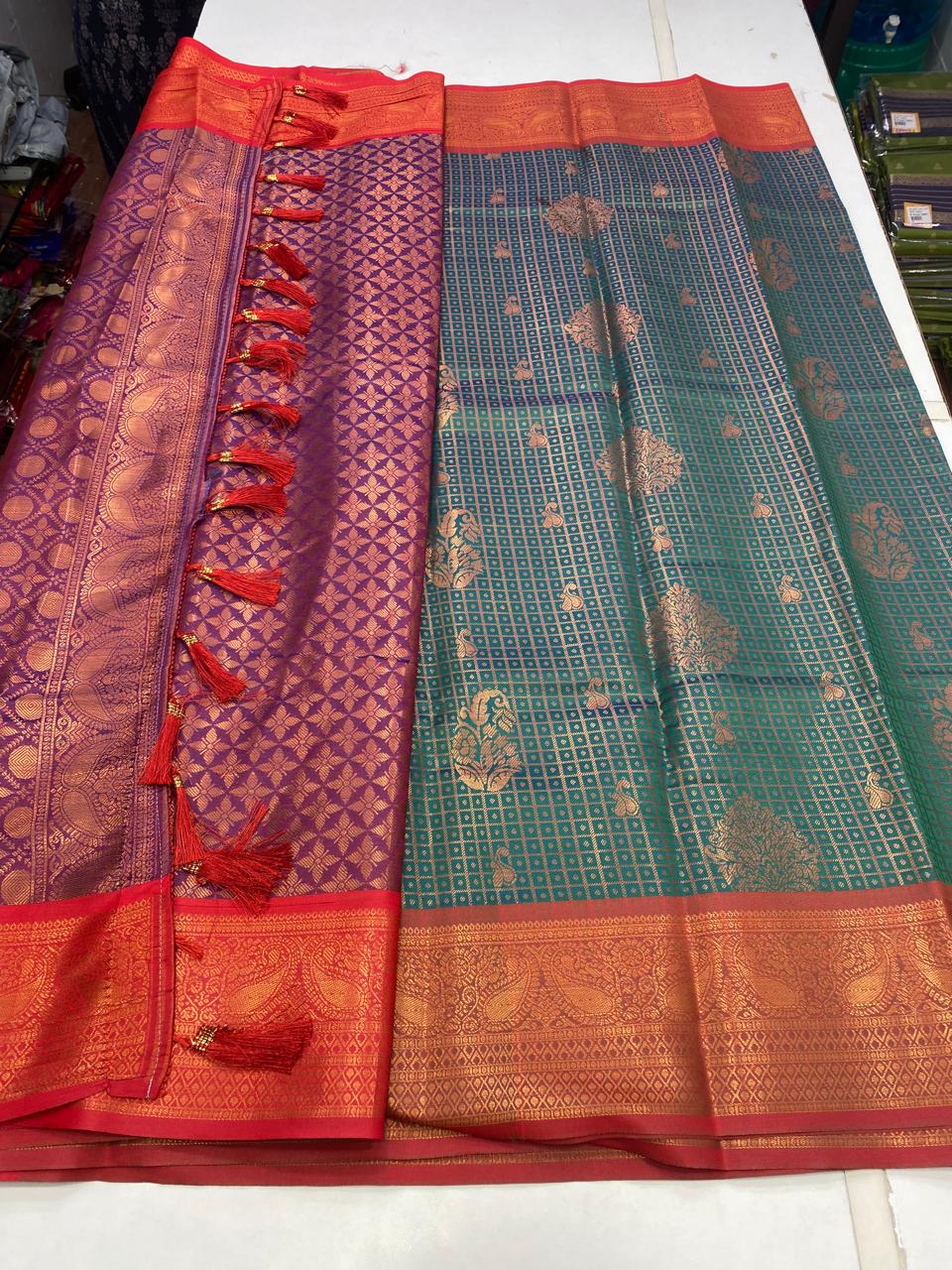 Semi Silk Broket Saree (2781)