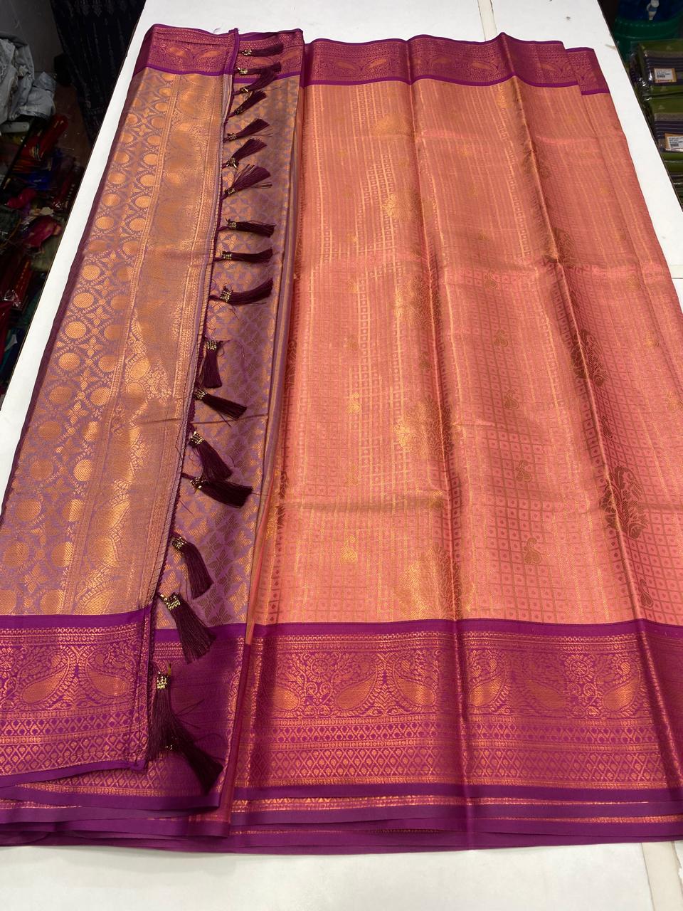 Semi Silk Broket Saree (2781)