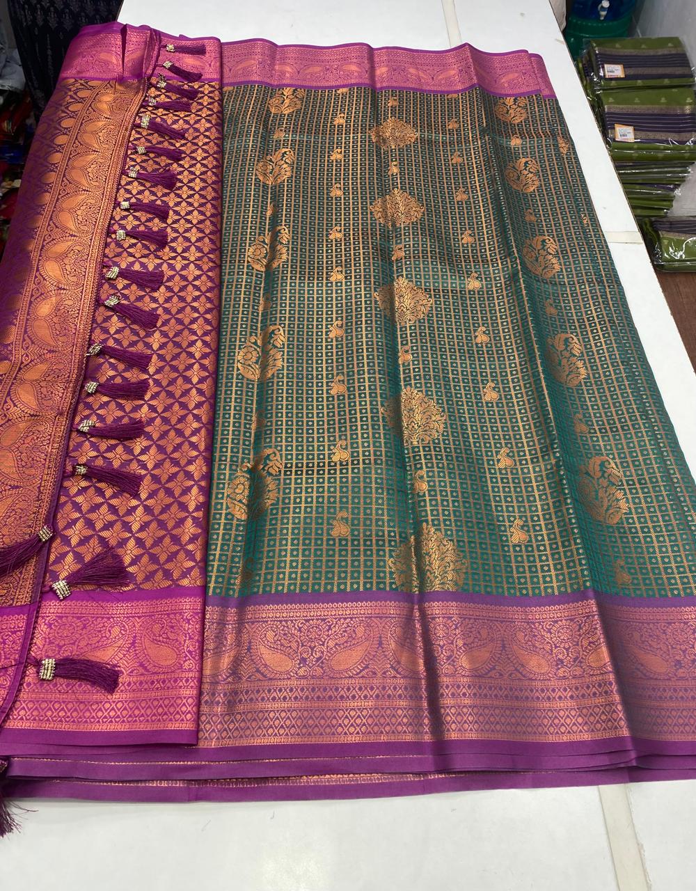 Semi Silk Broket Saree (2781)