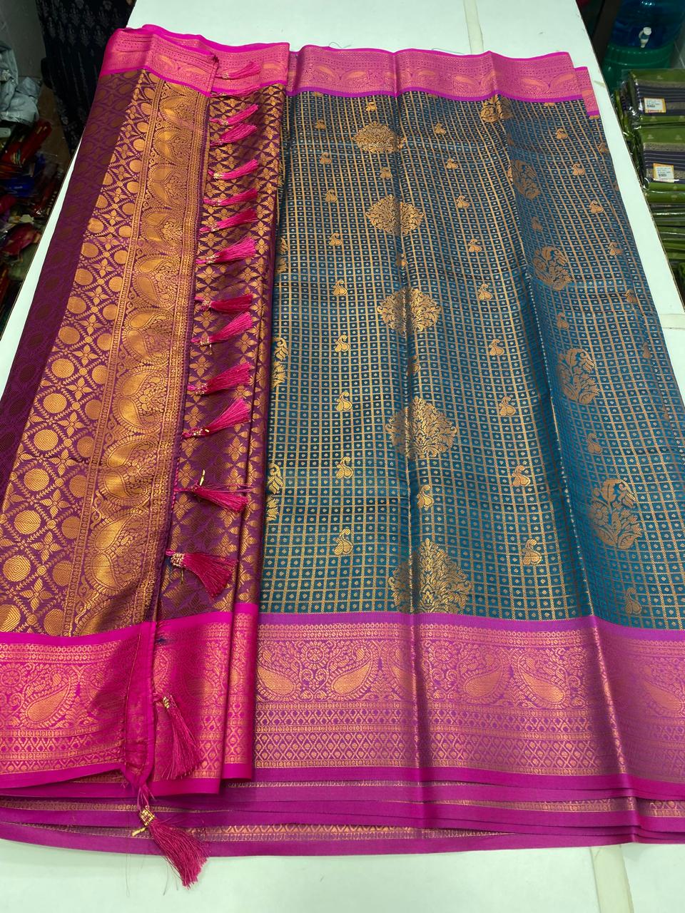 Semi Silk Broket Saree (2781)