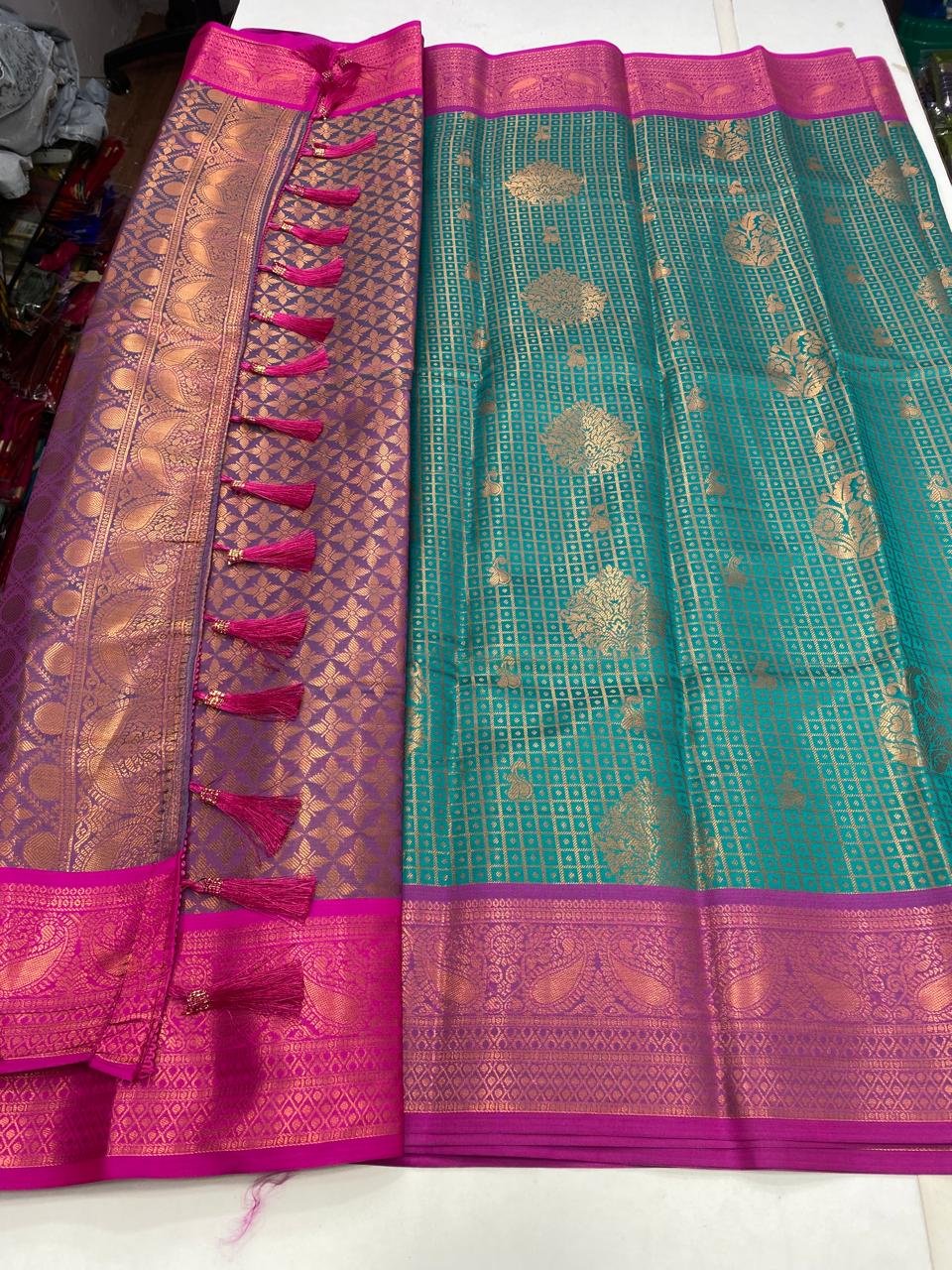 Semi Silk Broket Saree (2781)