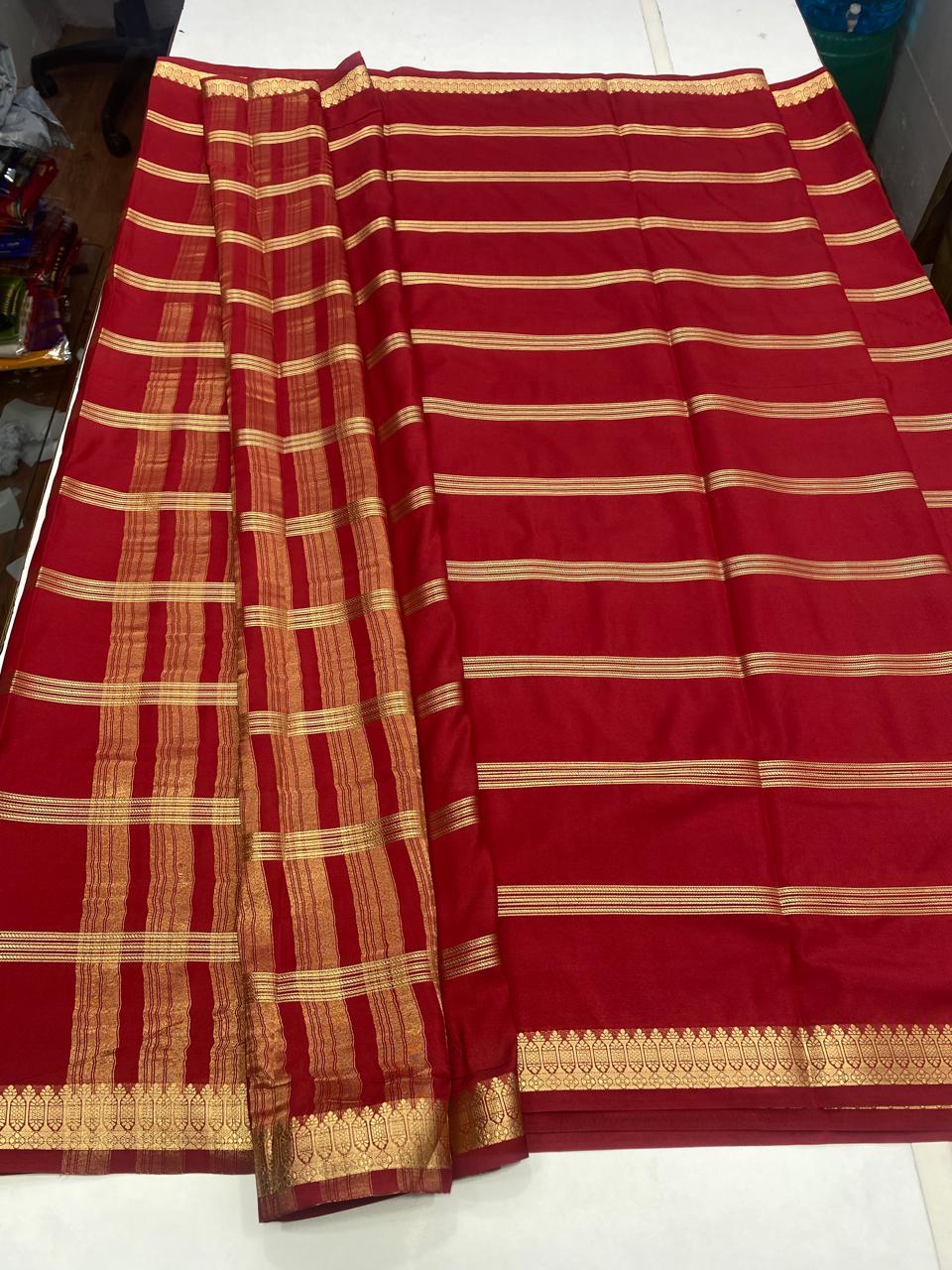 Mysore Crepe Self Saree (2797)