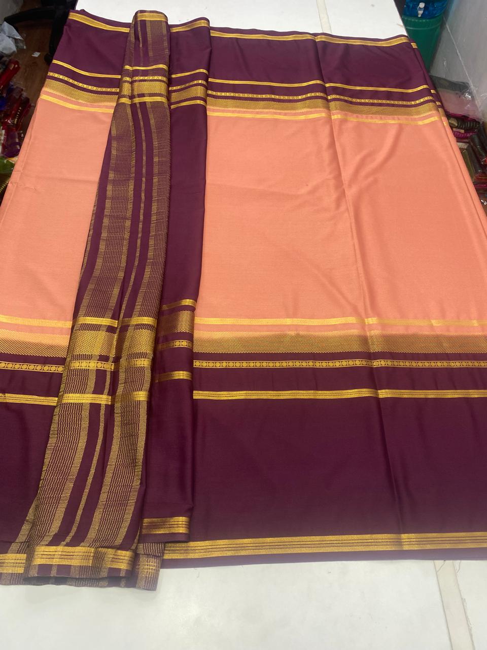 Mysore Crepe Big Border Saree (2804)