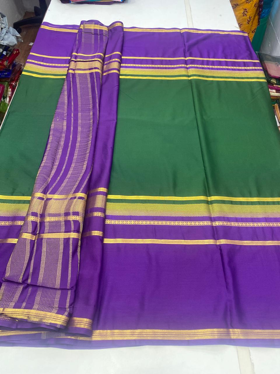 Mysore Crepe Big Border Saree (2804)