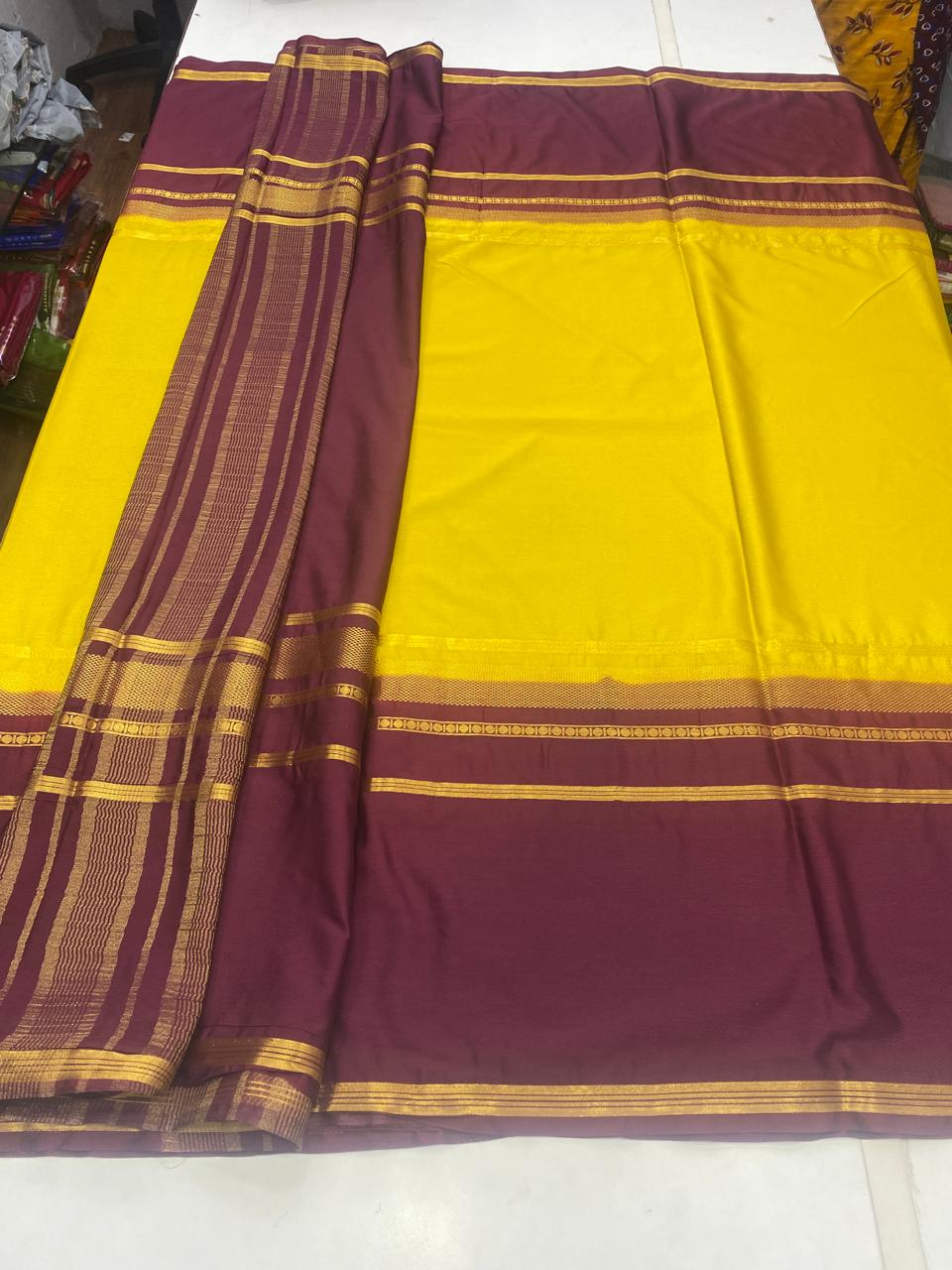 Mysore Crepe Big Border Saree (2804)