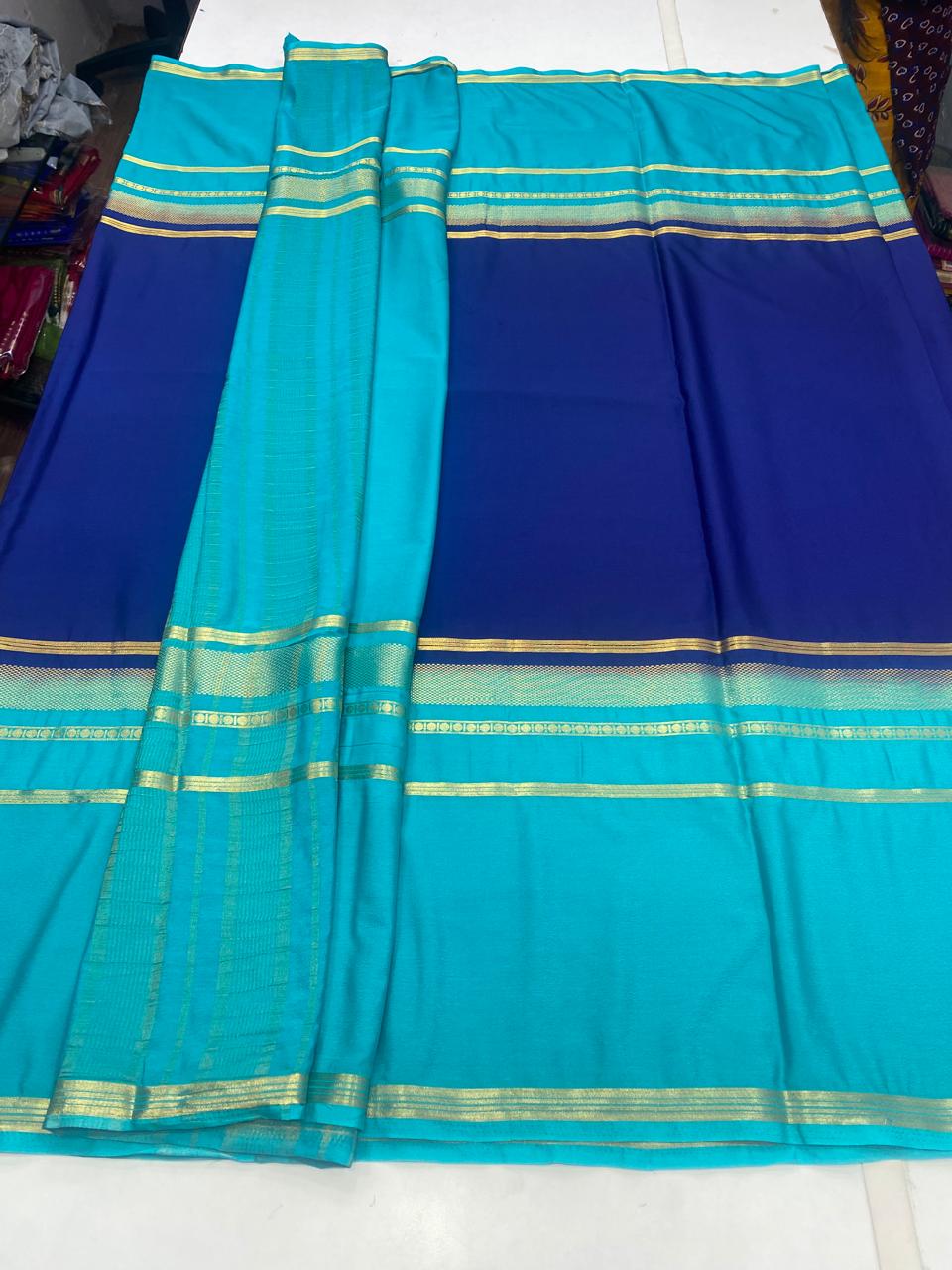 Mysore Crepe Big Border Saree (2804)