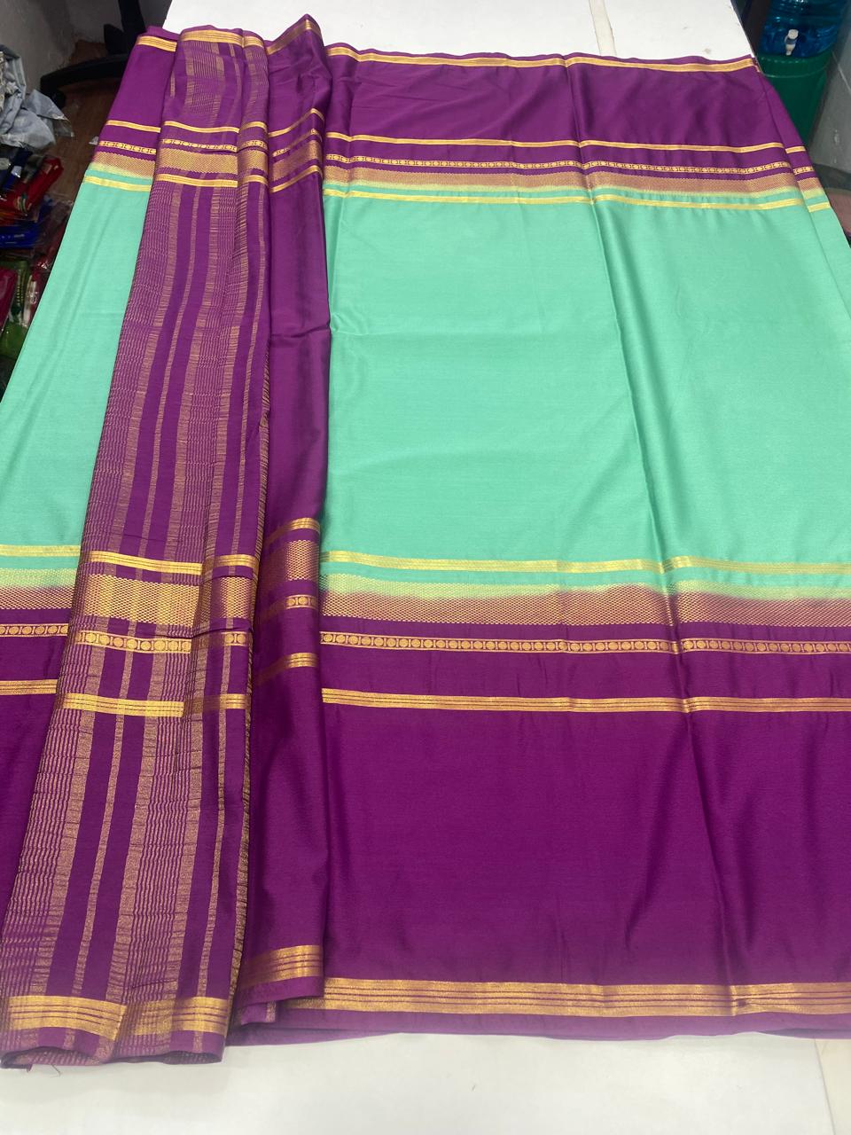 Mysore Crepe Big Border Saree (2804)