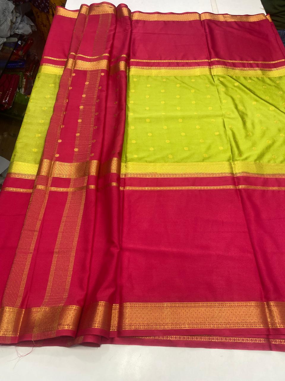 Mysore Crepe Big Border Saree (2807A)