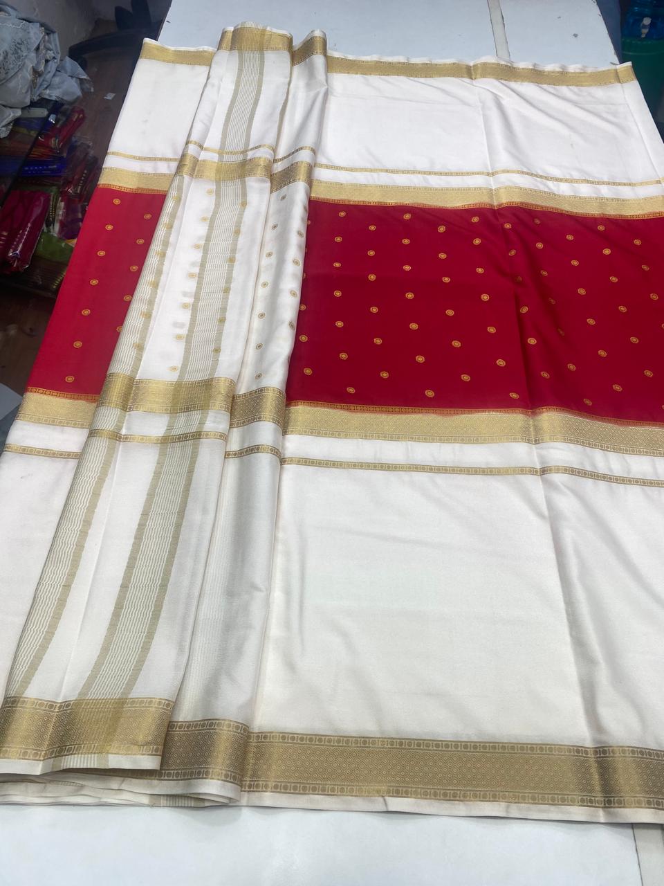 Mysore Crepe Big Border Saree (2807A)