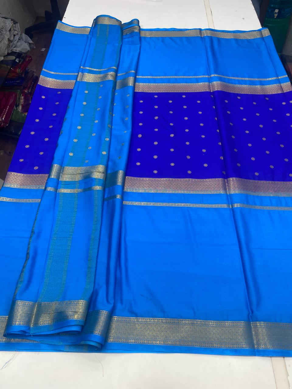 Mysore Crepe Big Border Saree (2807A)