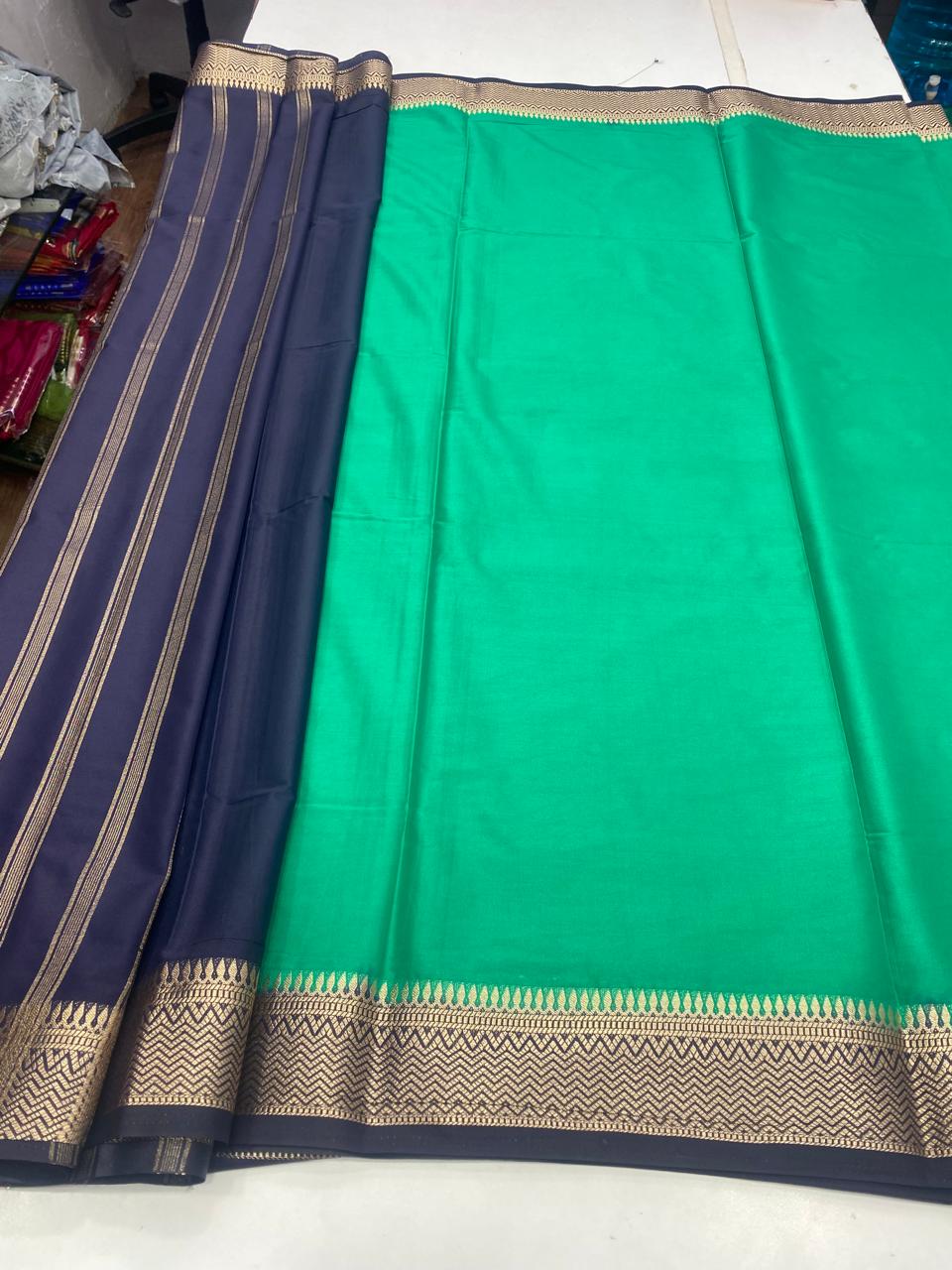 Mysore Crepe Small Border Saree (2802)