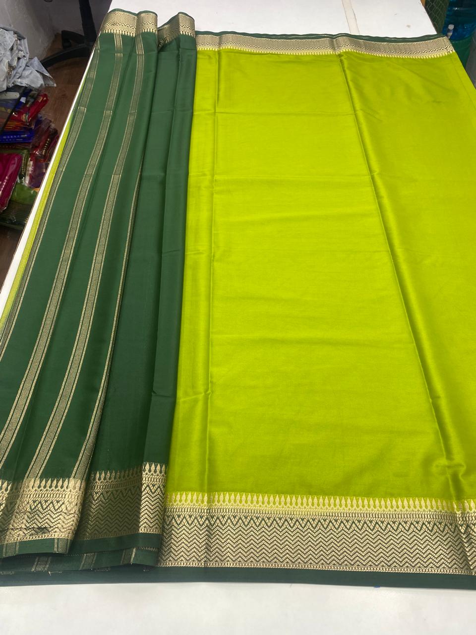 Mysore Crepe Small Border Saree (2802)