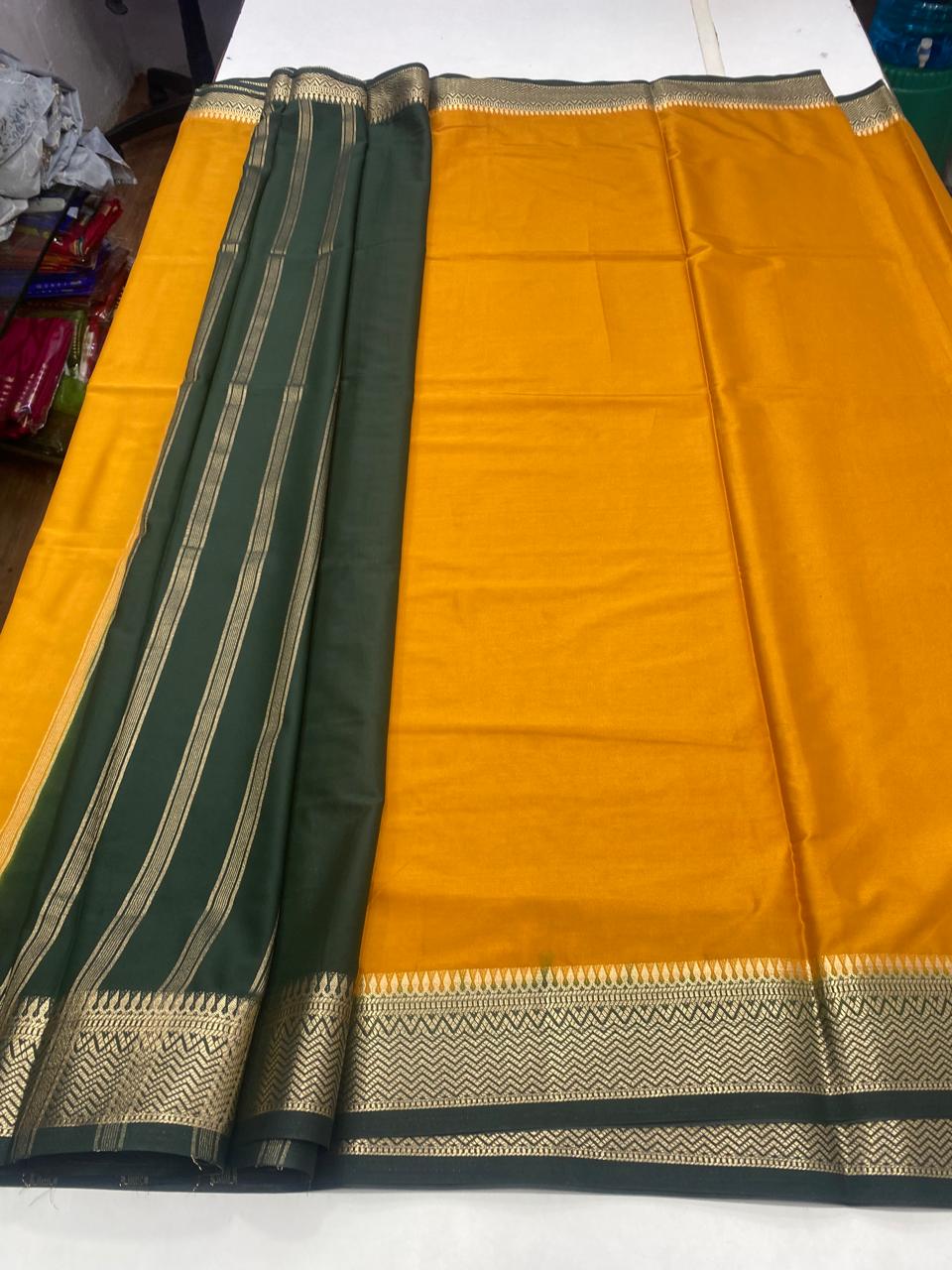 Mysore Crepe Small Border Saree (2802)
