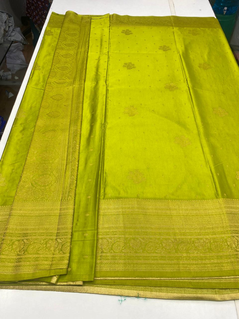 Satin Butta Jari Border Saree (2821)