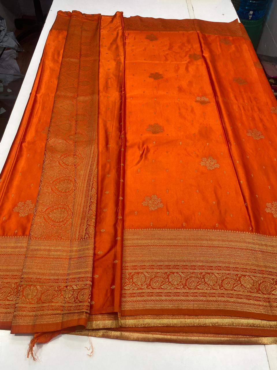 Satin Butta Jari Border Saree (2821)