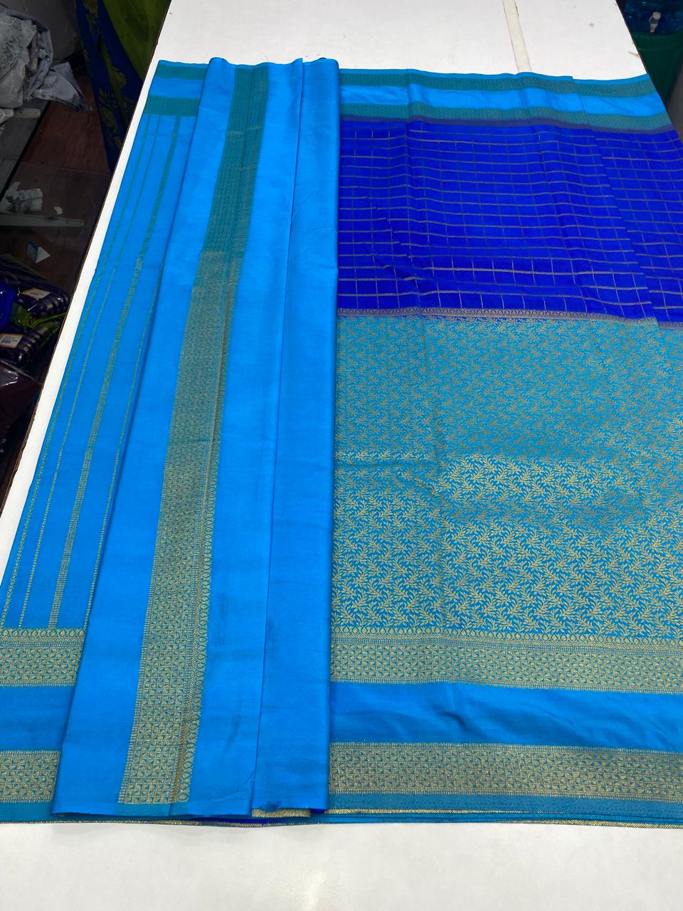 Crepe Half And Half Saree (2826)