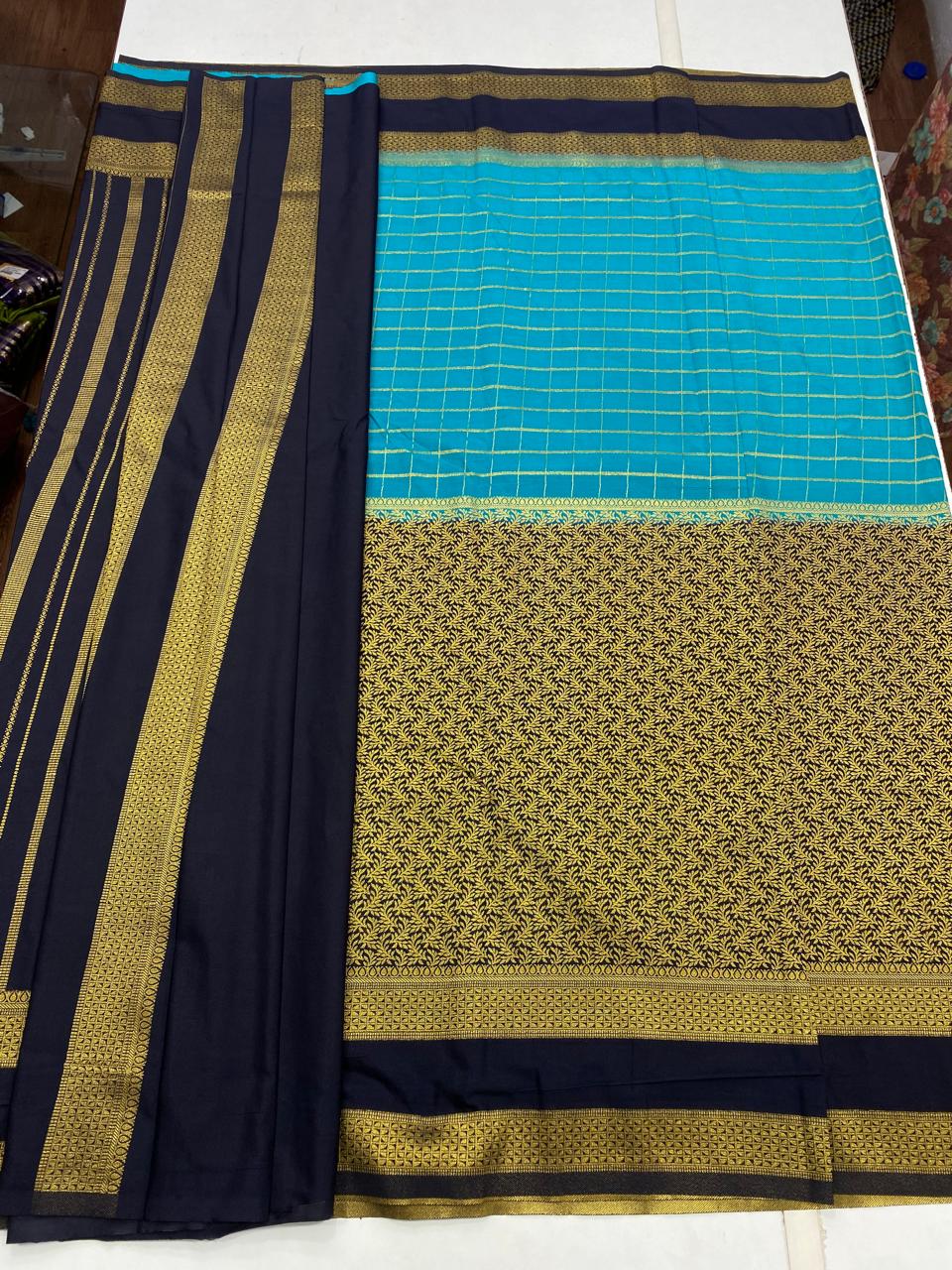 Crepe Half And Half Saree (2826)