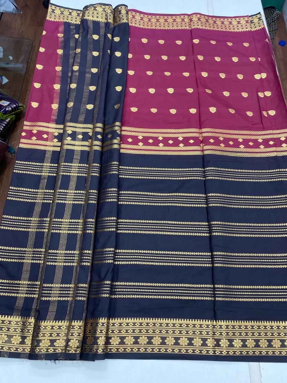 Crepe Half And Half Saree(2824)