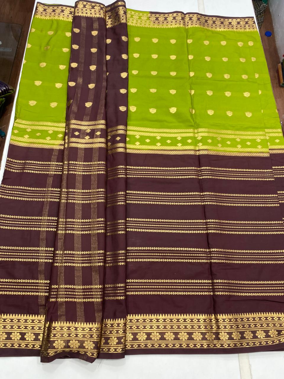 Crepe Half And Half Saree(2824)