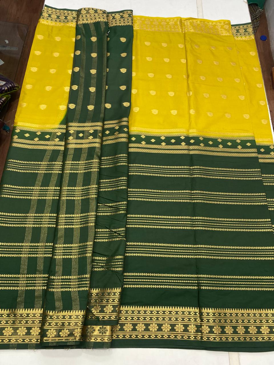 Crepe Half And Half Saree(2824)
