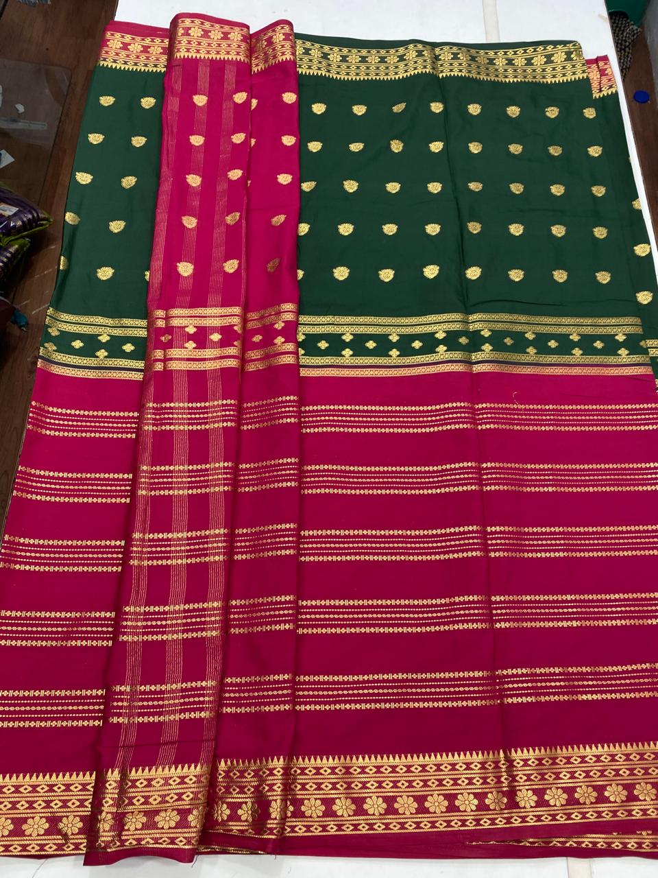 Crepe Half And Half Saree(2824)