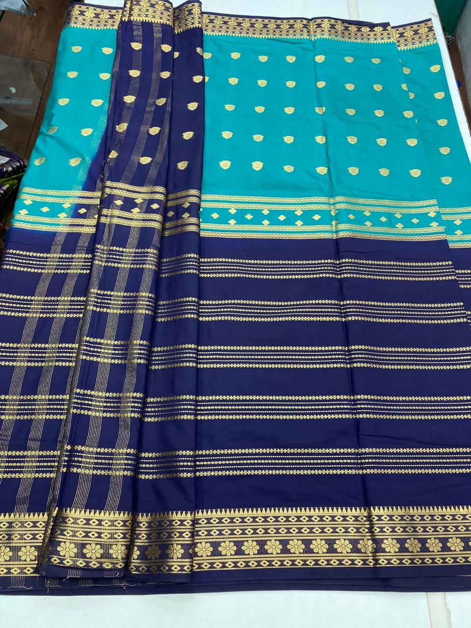 Crepe Half And Half Saree(2824)
