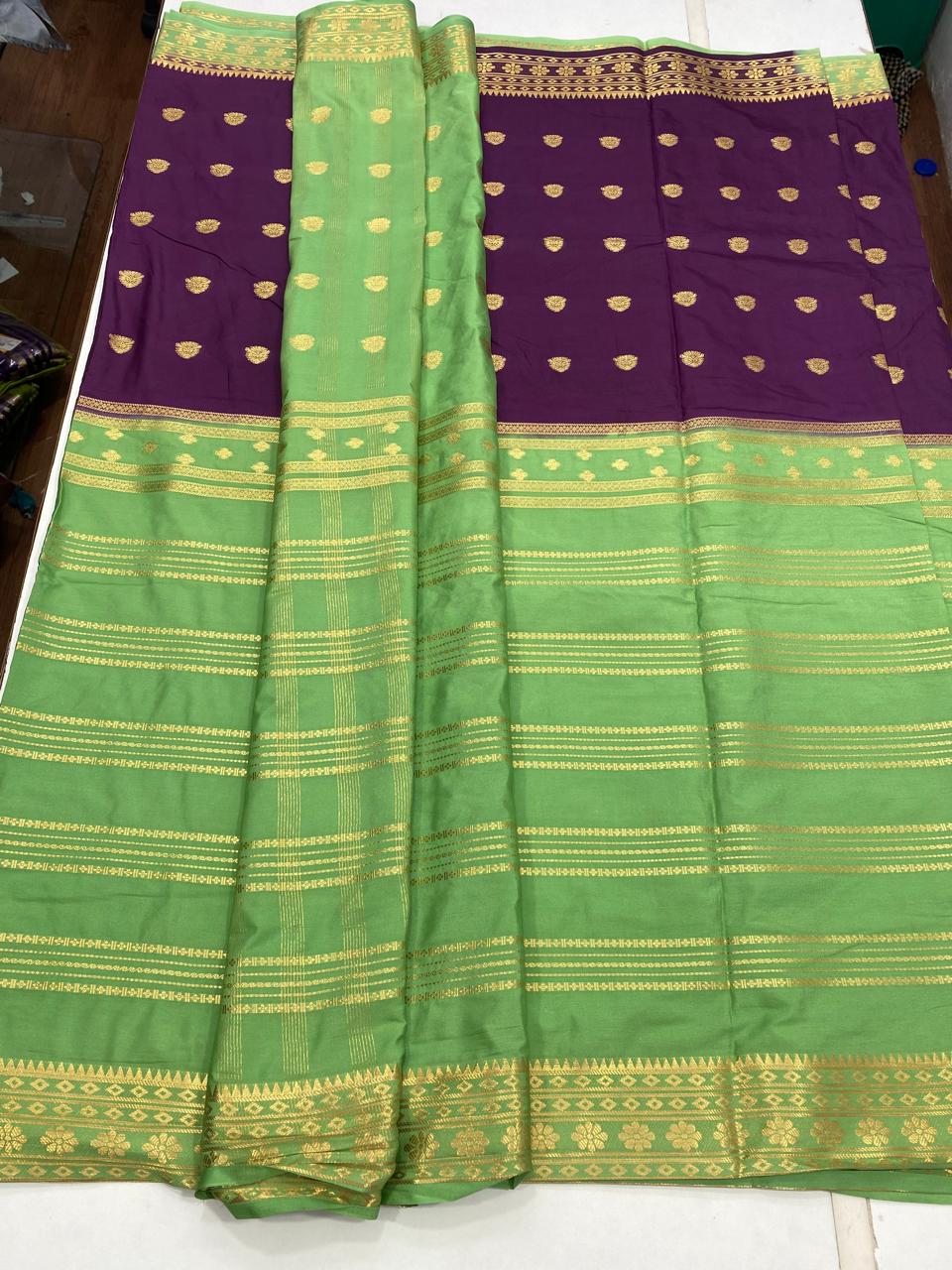 Crepe Half And Half Saree(2824)