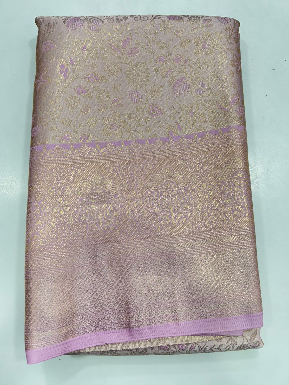 Semi Silk Tissue Broket Satin Saree (2787)