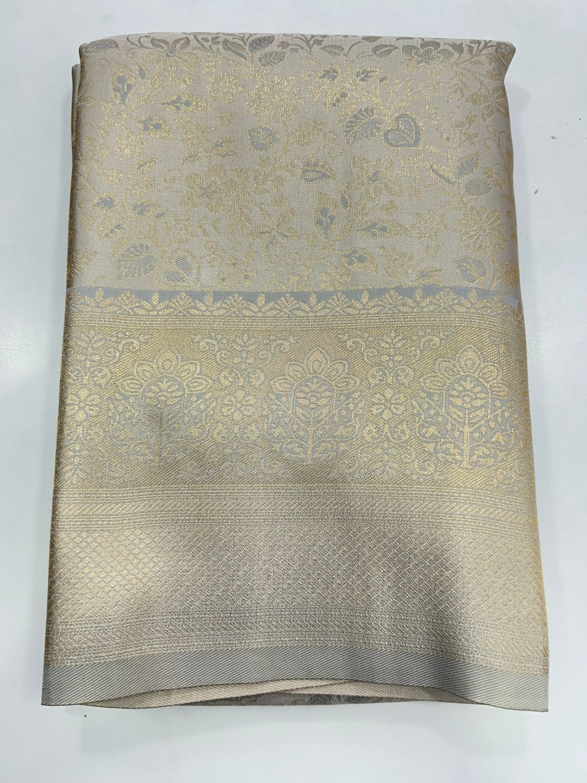 Semi Silk Tissue Broket Satin Saree (2787)