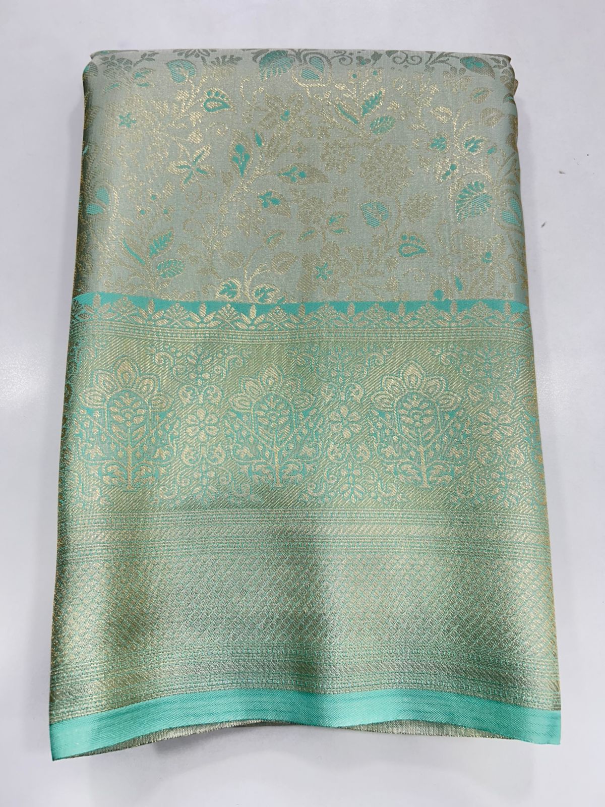 Semi Silk Tissue Broket Satin Saree (2787)