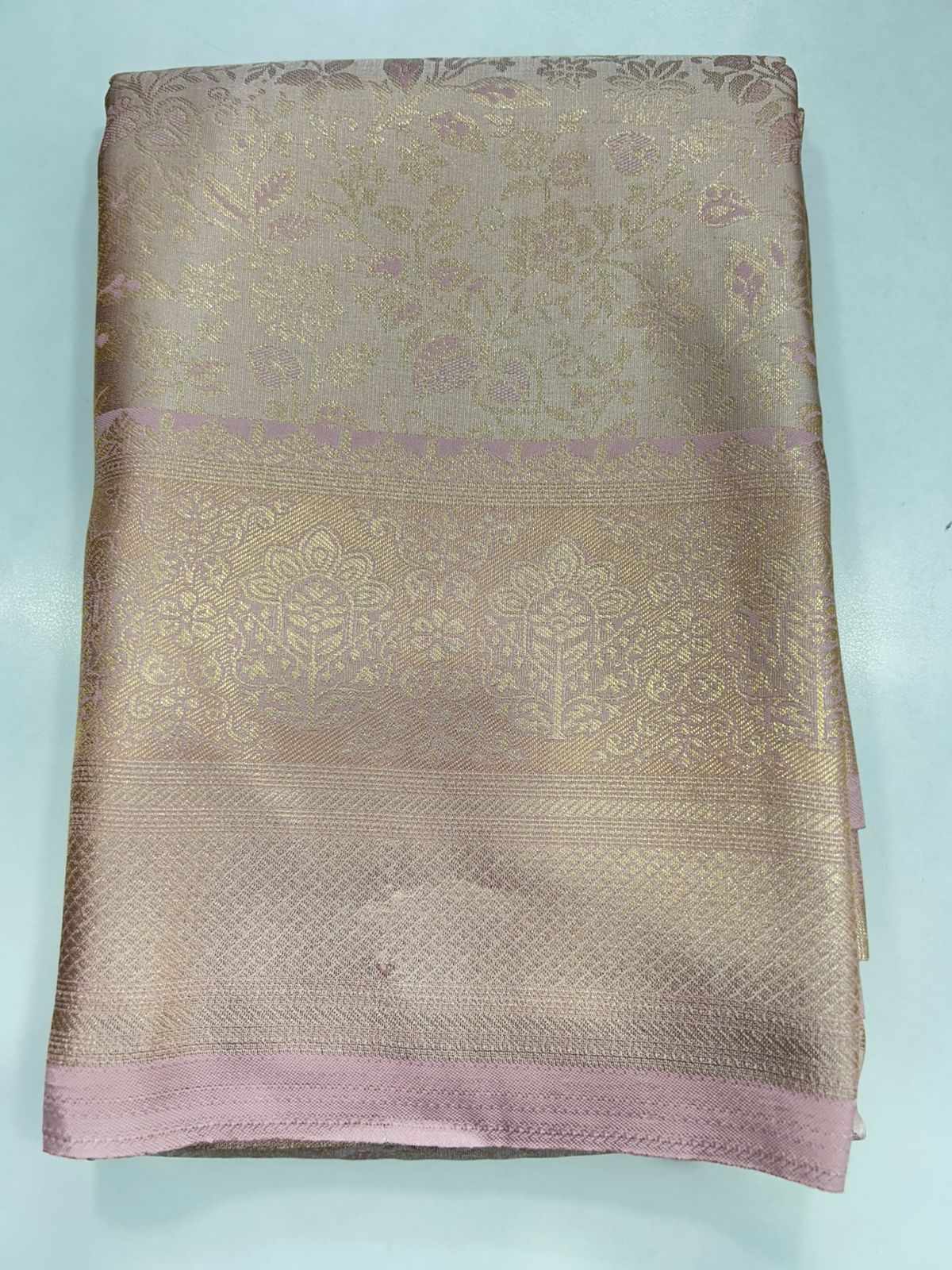 Semi Silk Tissue Broket Satin Saree (2787)