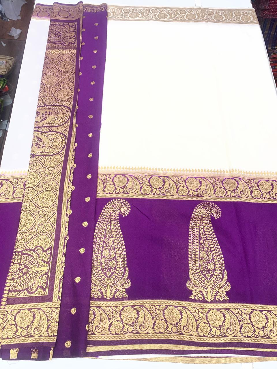 Khaddi Georgette Half N Half Saree (2810A)