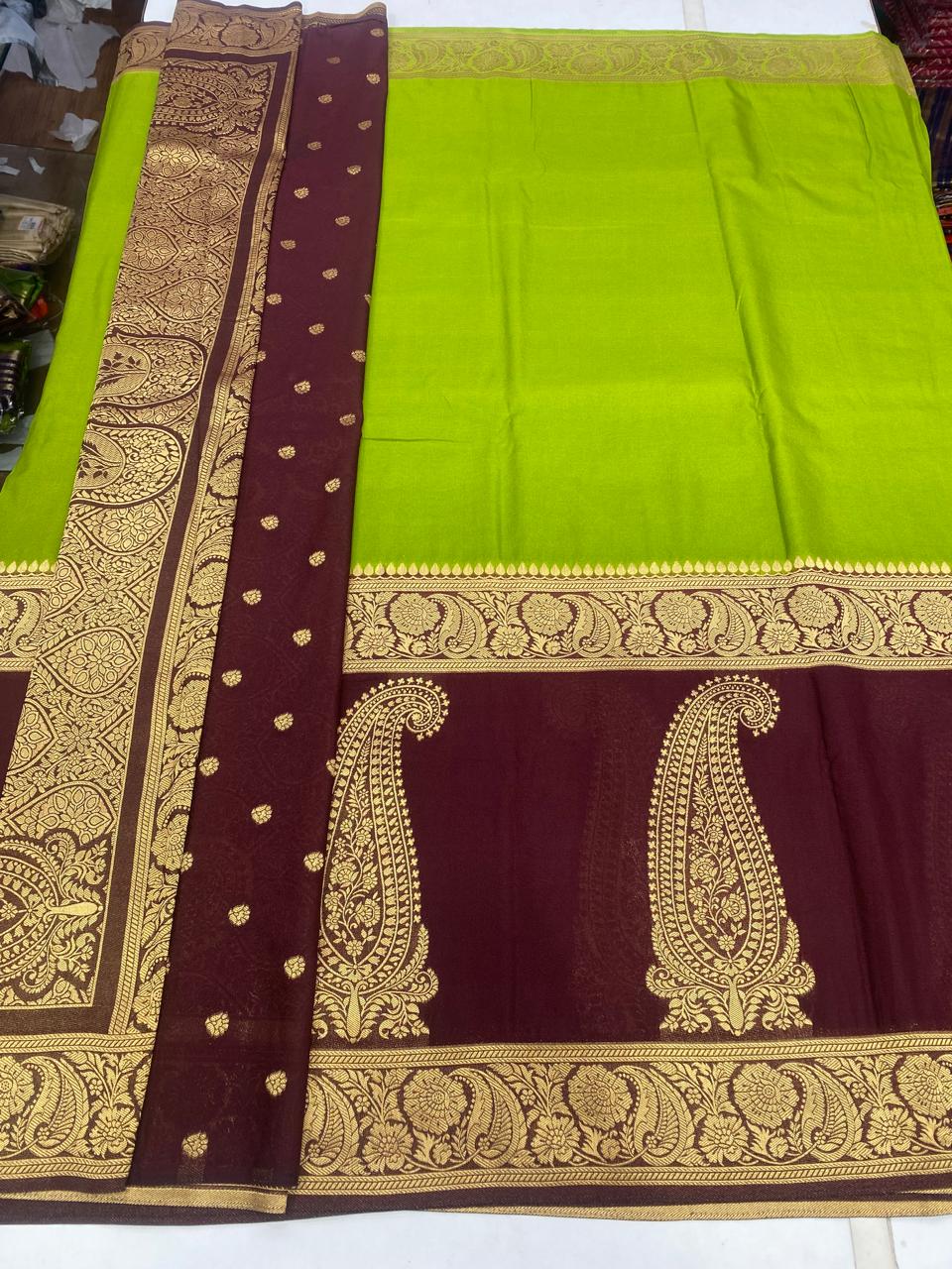 Khaddi Georgette Half N Half Saree (2810A)