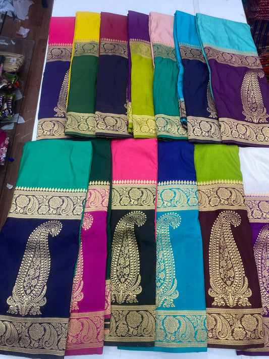 Khaddi Georgette Half N Half Saree (2810A)